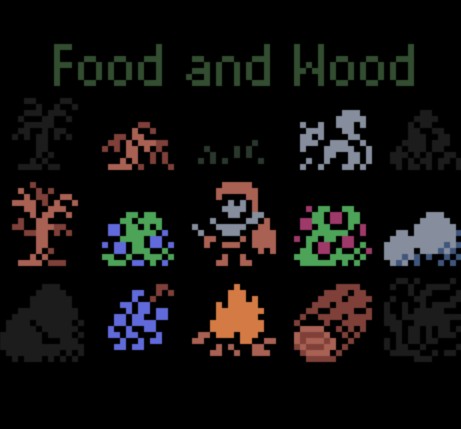 Food and Wood is a survival strategy game where players collect essential resources to progress. The main objective is to gather food and wood while managing stamina and avoiding threats. Every action consumes energy, making resource management critical. Players must return to the campfire to restore stamina and save progress.