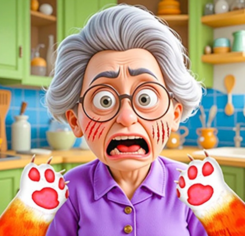 Cat From Hell Cat Simulator puts you in the paws of a rebellious housecat let loose in Granny’s home. Your only mission is chaos. Knock over shelves, smash aquariums, tip over furniture, and avoid getting caught. The entire house is your playground, and every object is an opportunity for destruction.
