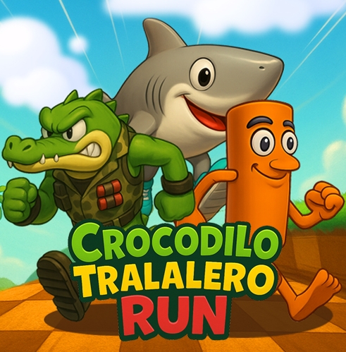 Crocodilo Tralalero Run is a fast-paced browser game based on meme characters from the Italian brainrot trend. You control a crocodile-like figure running through chaotic levels full of traps, jumps, and music-driven obstacles.