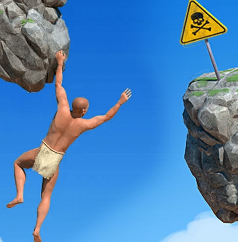 Climb Up! is a 3D climbing game where you control a nearly-naked character trying to reach the highest point by grabbing onto rocks, branches, and other obstacles. The game uses physics-based movement and requires you to climb with both hands by dragging on-screen icons. One wrong move can send your character falling all the way back to the start.