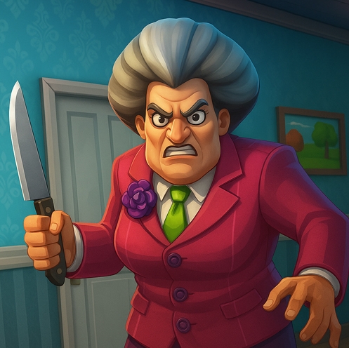 Scary Teacher 3D Returns is a stealth-horror prank game where players once again step into the mansion of the terrifying teacher. The environment is alive with shadows and faint sounds, creating a tense atmosphere. The objective is not to run away but to outsmart the teacher through clever mischief. Every wrong move, however, risks turning the hunter into the hunted.