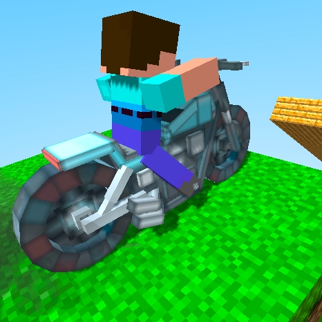 Crazy Motorcycle is a 3D obstacle-racing game where you guide a blocky motorcyclist named Nubik across floating tracks full of gaps, ramps, and moving traps. The goal is simple: reach the finish line without falling off or destroying the bike. The game blends platforming with racing mechanics, making each level a balance of speed and precision.