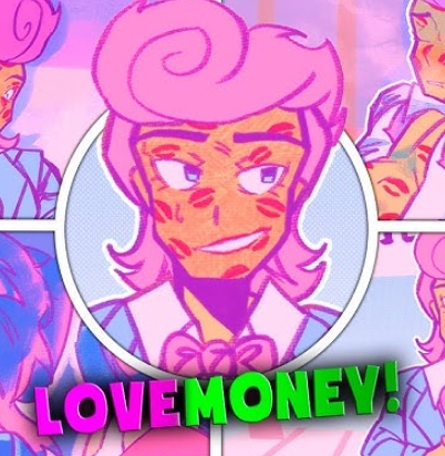 LOVEMONEY is an unofficial fan project based on BLOODMONEY! It is a visual novel with clicker mechanics about raising money for surgery through “interactions” with Harvey. The game is marked 18+ due to erotic content.