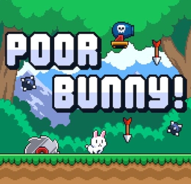 Poor Bunny is a score-based platform game. You control a rabbit that collects carrots while avoiding traps. Hazards appear over time, so each second becomes tighter. Golden carrots give extra points.