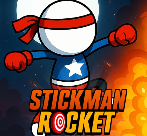 Stickman Rocket is a physics game where your cannon fires floppy stickman ragdolls across the map. Your goal is simple: launch, fly, and land your shot on the target. Each level adds new twists—moving platforms, bouncy walls, traps, and wind—that turn every launch into a little puzzle.